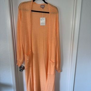 Show me your Mumu long sunset cardi in orange